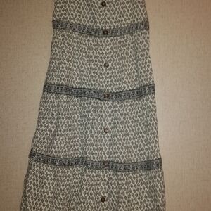 Old Navy Monochrome Patterned Maxi Skirt